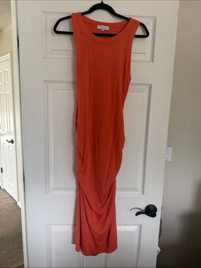 Michael Stars  Sleeveless Ruched Maxi Dress